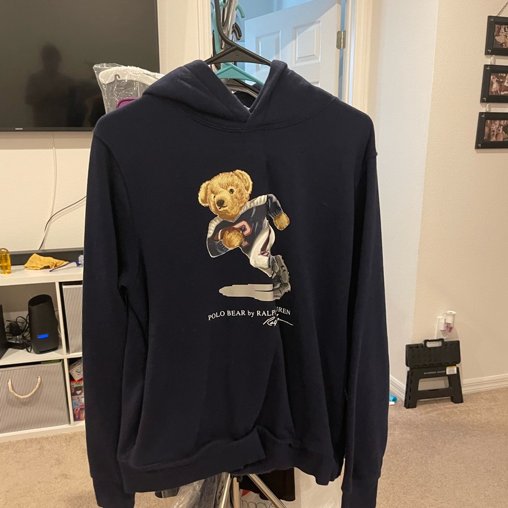 Navy blue polo bear hoodie